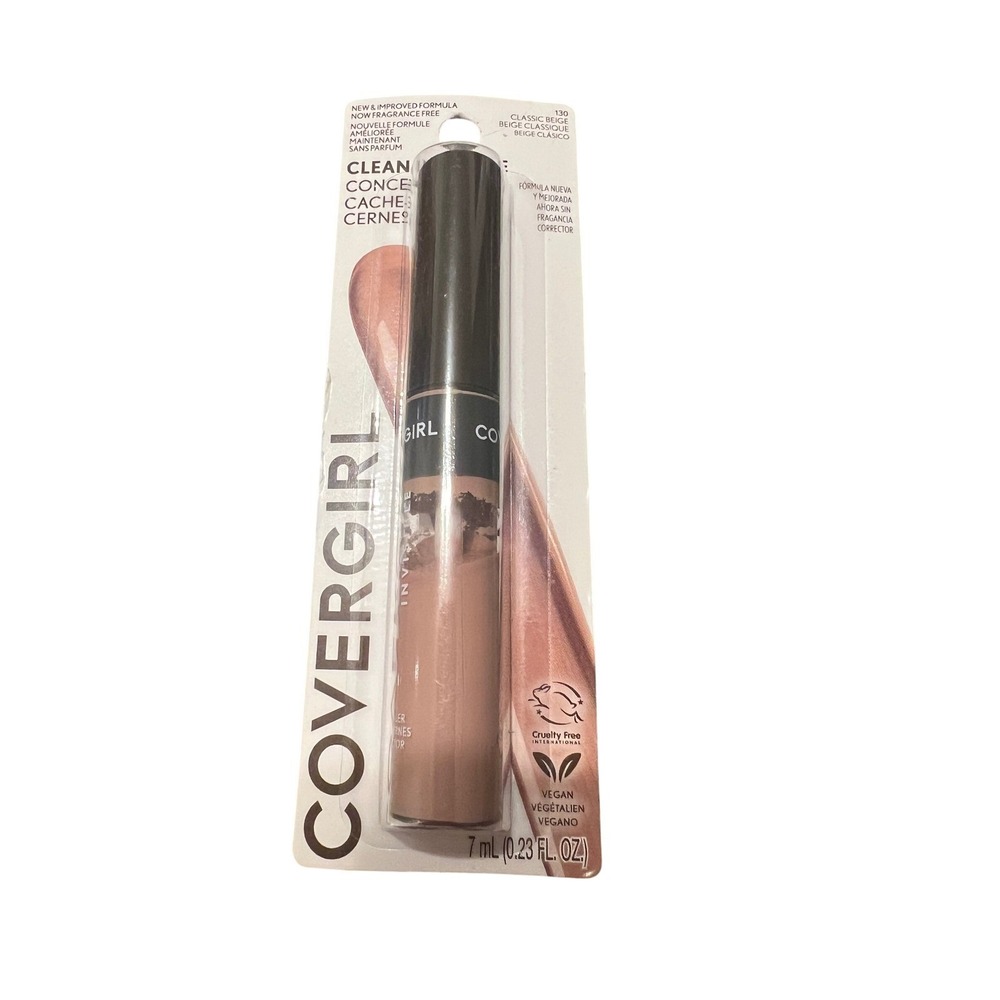 CoverGirl Clean Invisible Concealer 130 Classic Beige Vegan Fragrance Free‎